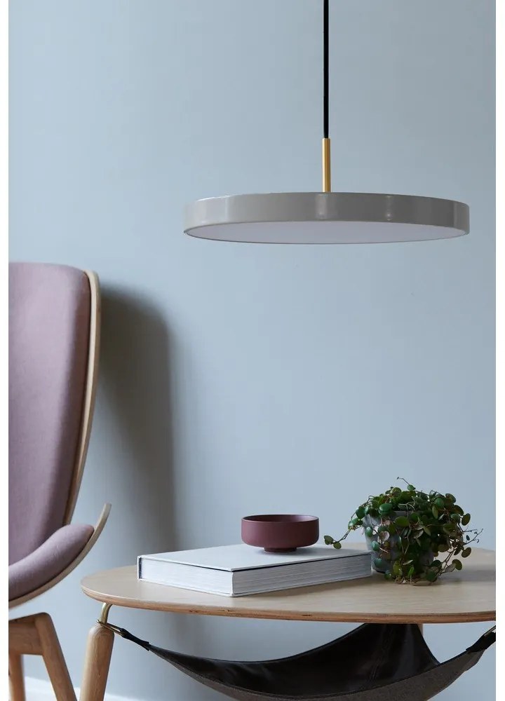 Svetlosivé LED závesné svietidlo s kovovým tienidlom ø 43 cm Asteria Medium – UMAGE