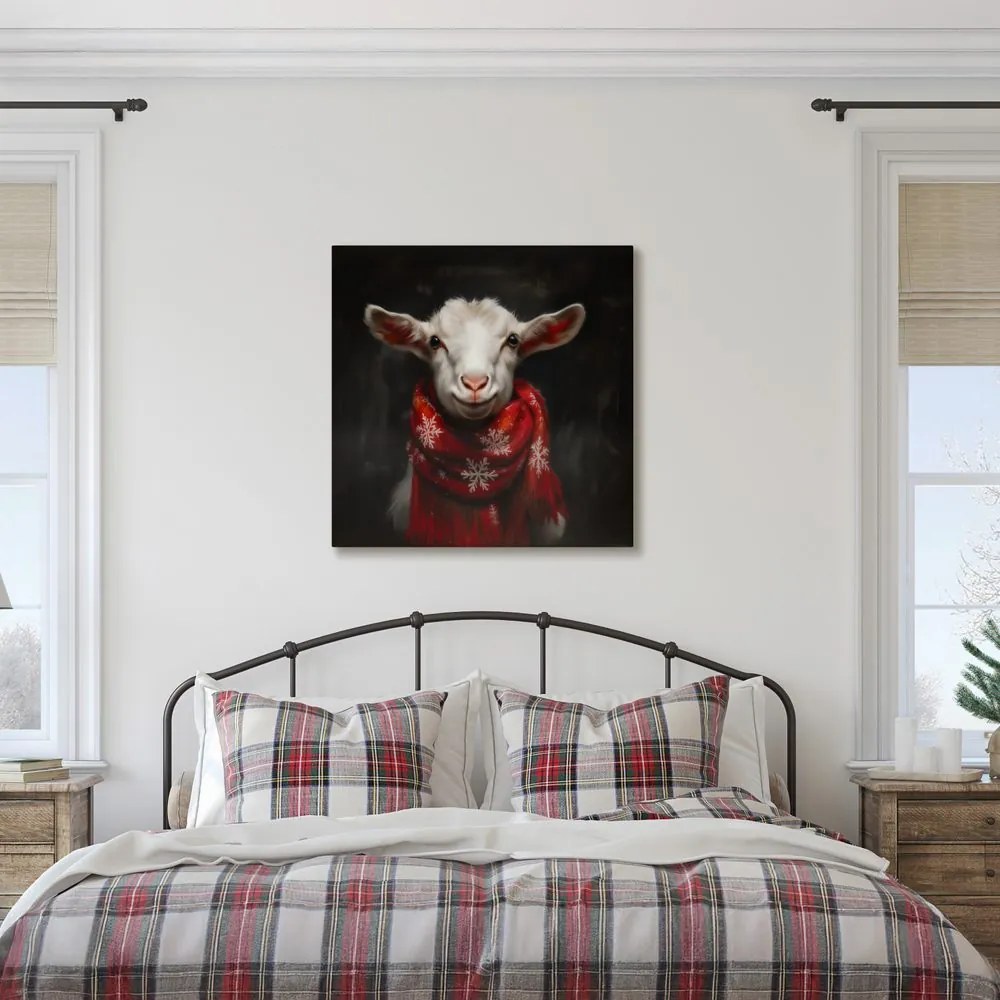 Vianočný obraz roztomilá koza