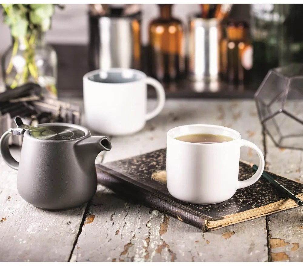 Tmavosivá porcelánová čajová kanvica so sitkom Maxwell &amp; Williams Tint, 1,2 l