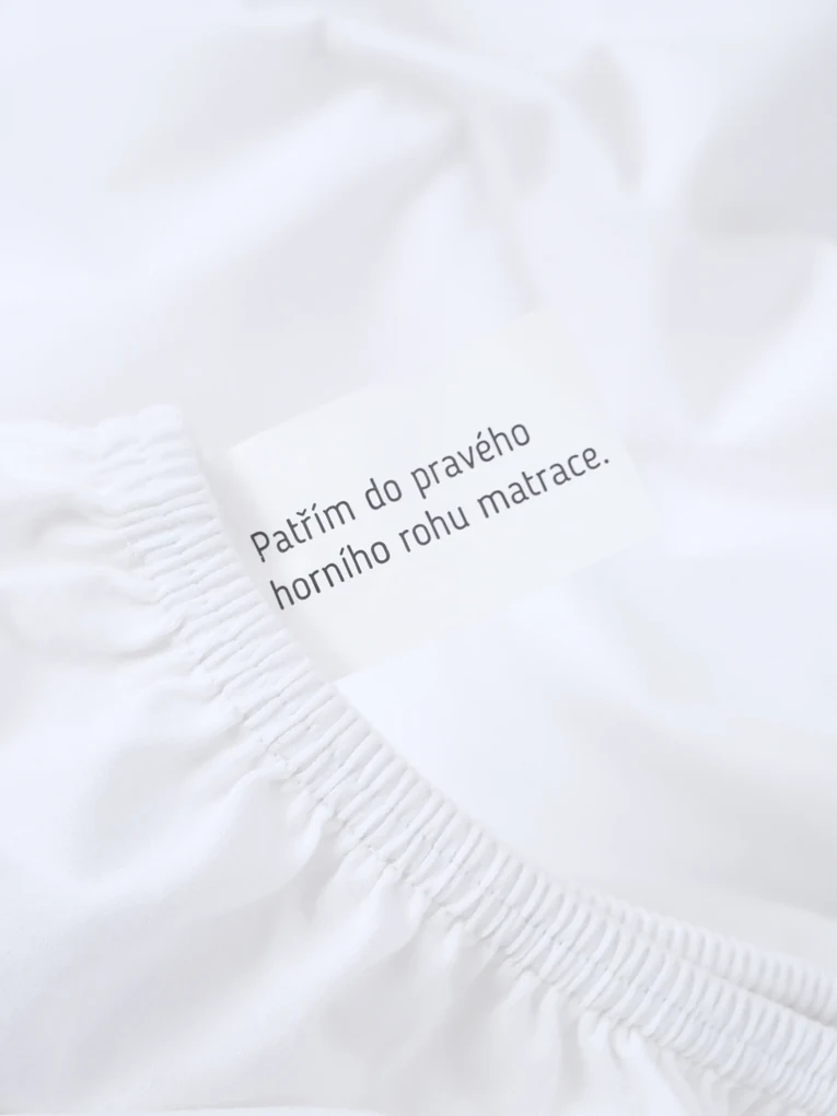 Jersey plachta s elastanom Deluxe 160 × 200 cm – biela