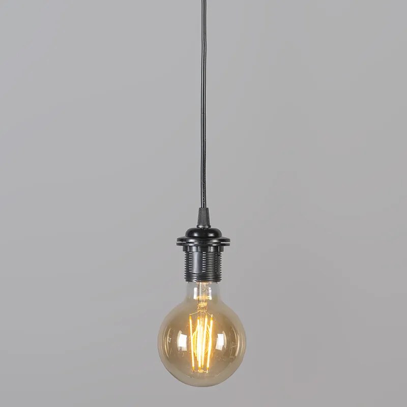 Moderné závesné svietidlo čierne s bielym tienidlom 45 cm - Pendant