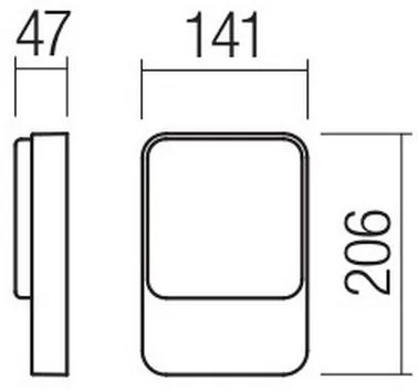 Redo 90129 - LED Vonkajšie nástenné svietidlo COLIN 1xLED/9W/230V IP54