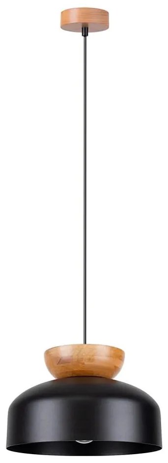 Sollux SL.1351 - Luster na lanku MARION 1xE27/15W/230V pr. 29,5 cm čierna