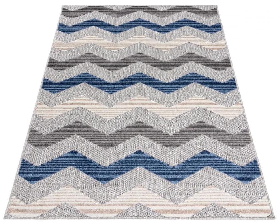 Kusový koberec CikCak sivomodrý 120x170cm