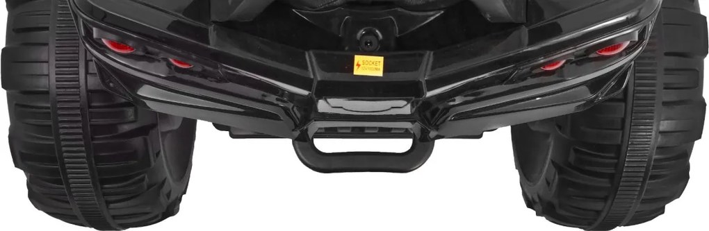 Ramiz Detská batéria ATV čierna/zelená + EVA kolesá + MP3 rádio + LED dióda + pomalý štart