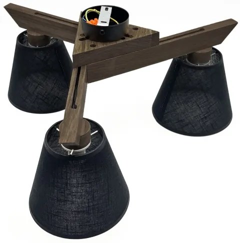 Brilagi - LED  Prisadený luster ANTHONY 3xE14/40W/230V dub orech/čierna