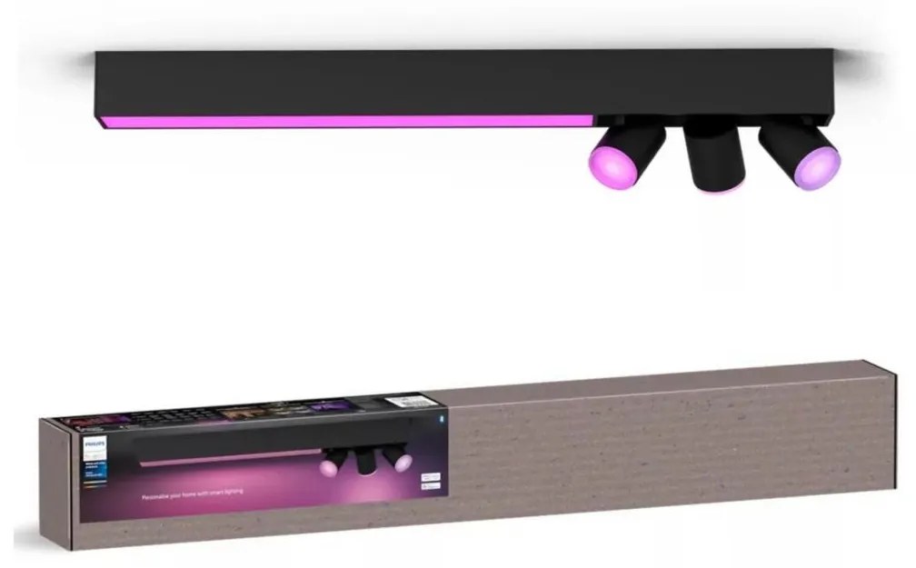 Philips-LED RGBW Stmievateľné bodové svietidlo Hue CENTRIS 3xGU10/4,2W + LED/11W