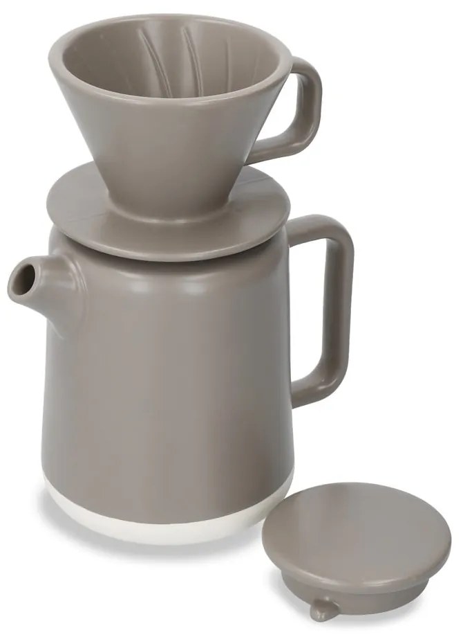 Hnedý keramický set kanvičky a držiaka na kávový filter 0.8 l La Cafetiere Seville - Kitchen Craft