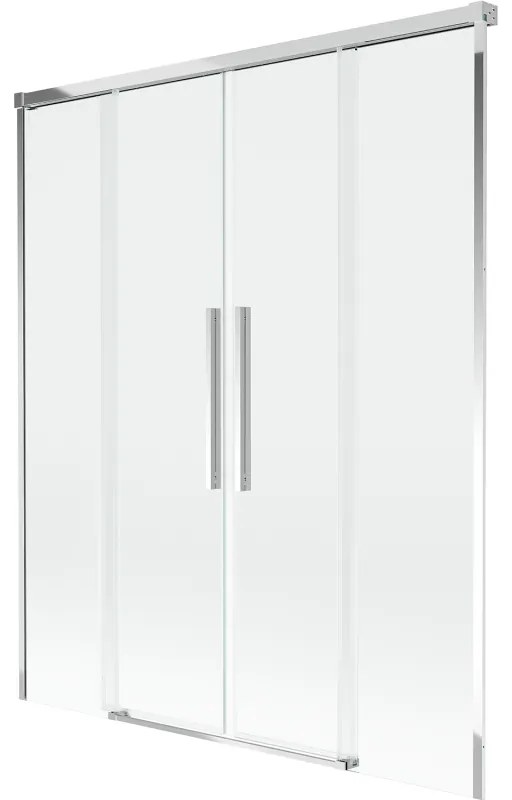 Mexen Rox, 2-krídlová posuvná vaňová zástena 140 x 150 cm, 8mm číre sklo, chrómový profil, 8C9-140-002-01-00