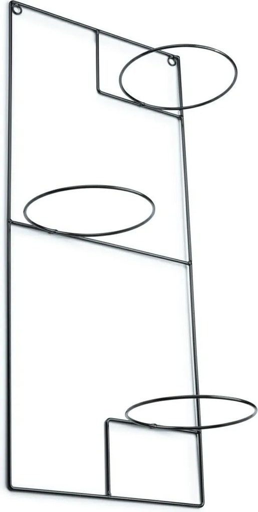 NÁSTENNÝ DRŽIAK NA KVETINÁČ SIMPLY 71X31X17 CM ČIERNA