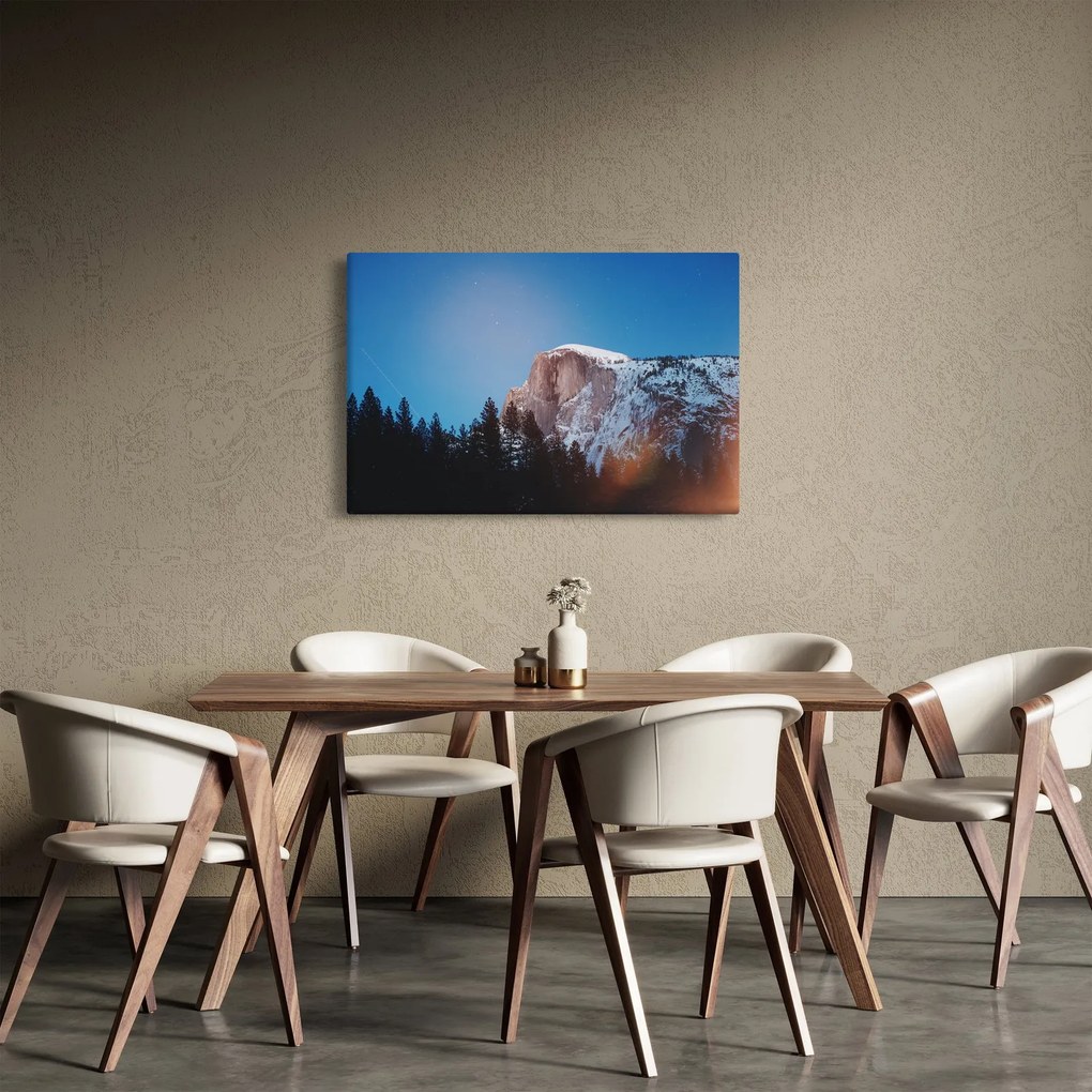 Obraz - Nočný vrchol hôr (90x60 cm)