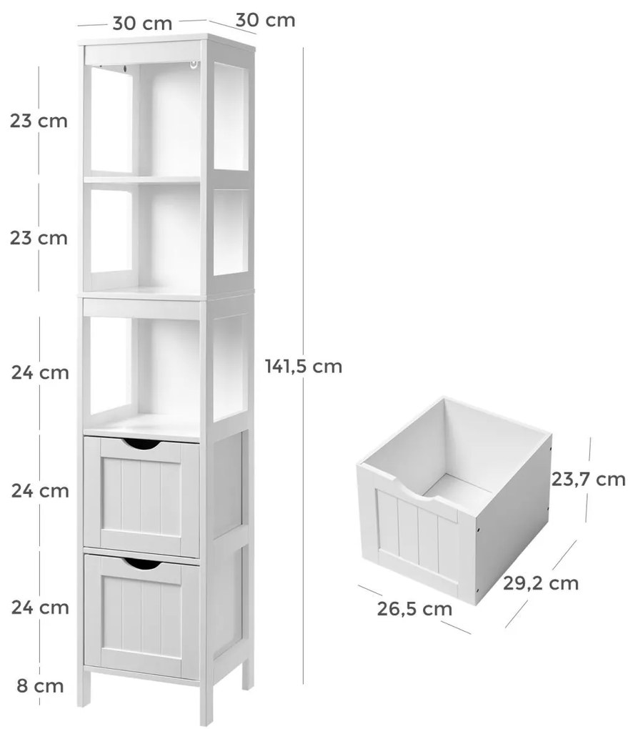 Biely regál BBC66WT