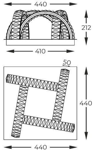 Zuma Line MX3274-4-3GT - LED Stropné svietidlo TULA LED/23,5W/230V zlatá