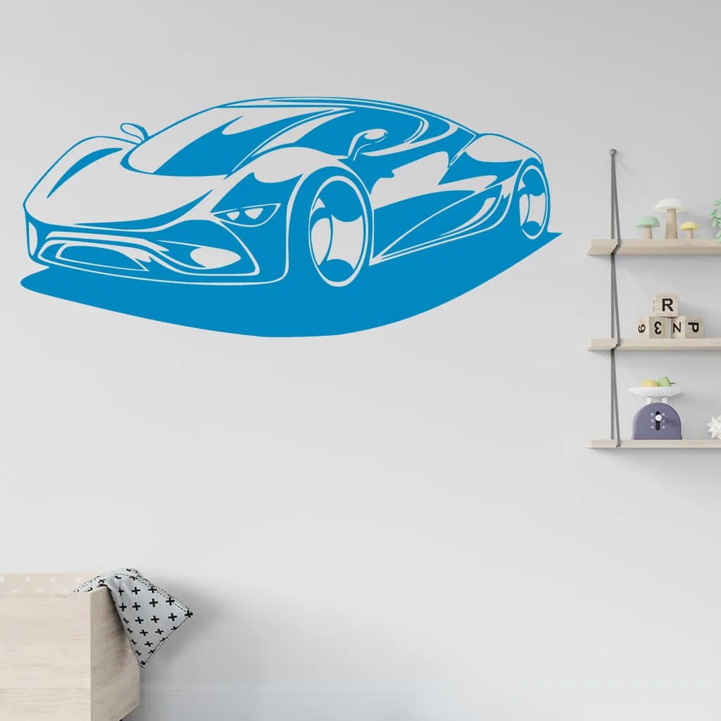 Veselá Stena Samolepka Auto budúcnosti Farba: fialová, Veľkosť: 60 x 27 cm