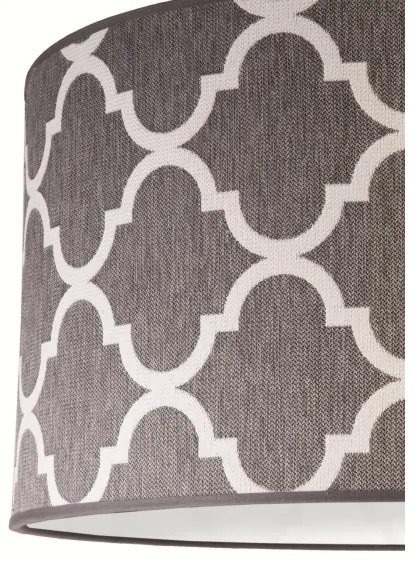 Duolla - Luster na lanku MAROKO 1xE27/40W/230V pr. 45 cm šedá/biela