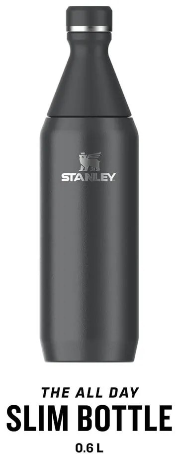 Čierna termofľaša z nehrdzavejúcej ocele 600 ml All Day Slim Bottle Black – Stanley