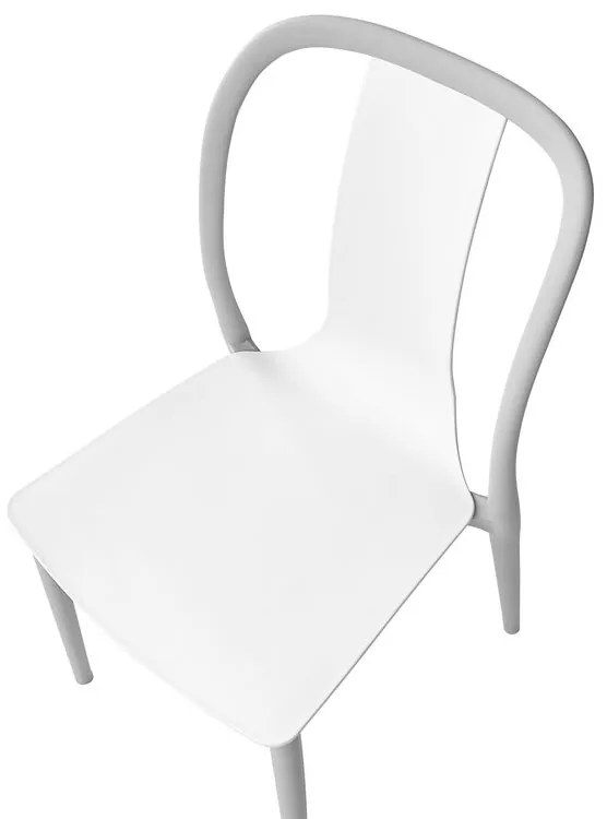 Sada 2 záhradných stoličiek biela/sivá SPEZIA Beliani