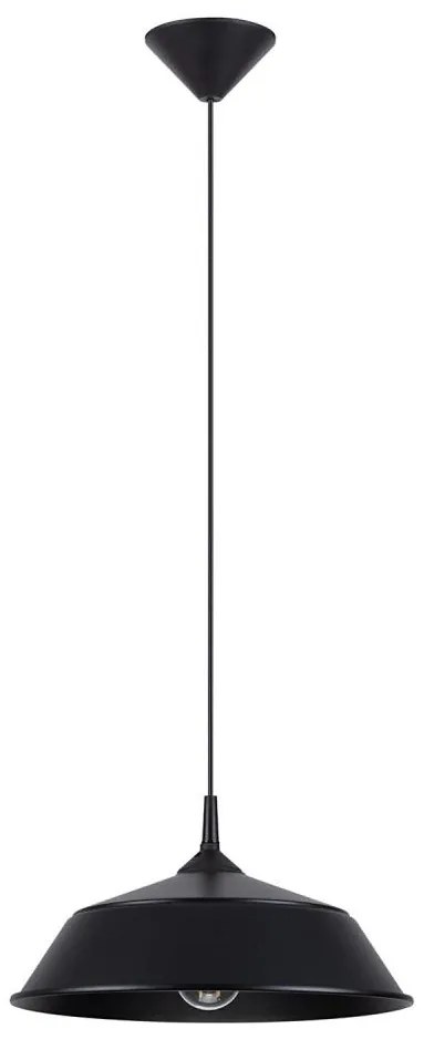 Sollux SL.1328 - Luster na lanku FRIKA 1xE27/15W/230V pr. 34 cm čierna