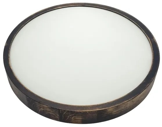 LED stropné svietidlo OAK SMOKY SLIM LED/36W/230V 4000K pr. 37 cm dub/tmavohnedá