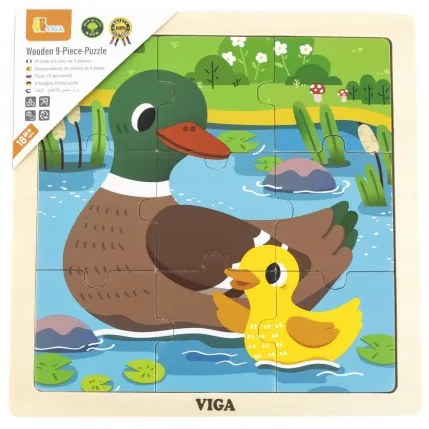 Puzzle na podstavci Viga 44621 9 dielikov - kačka