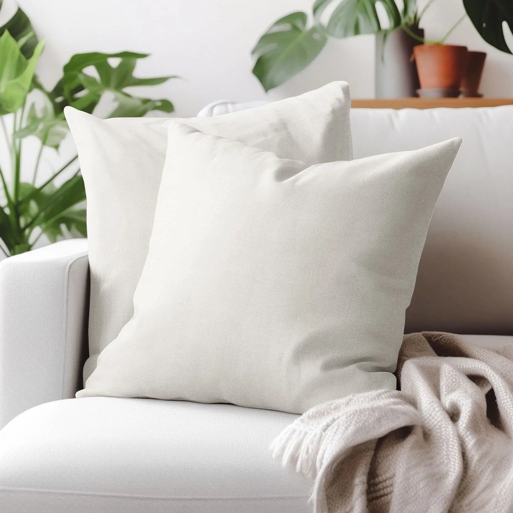 Goldea dekoračná obliečka na vankúš marbella - smotanová 45 x 45 cm