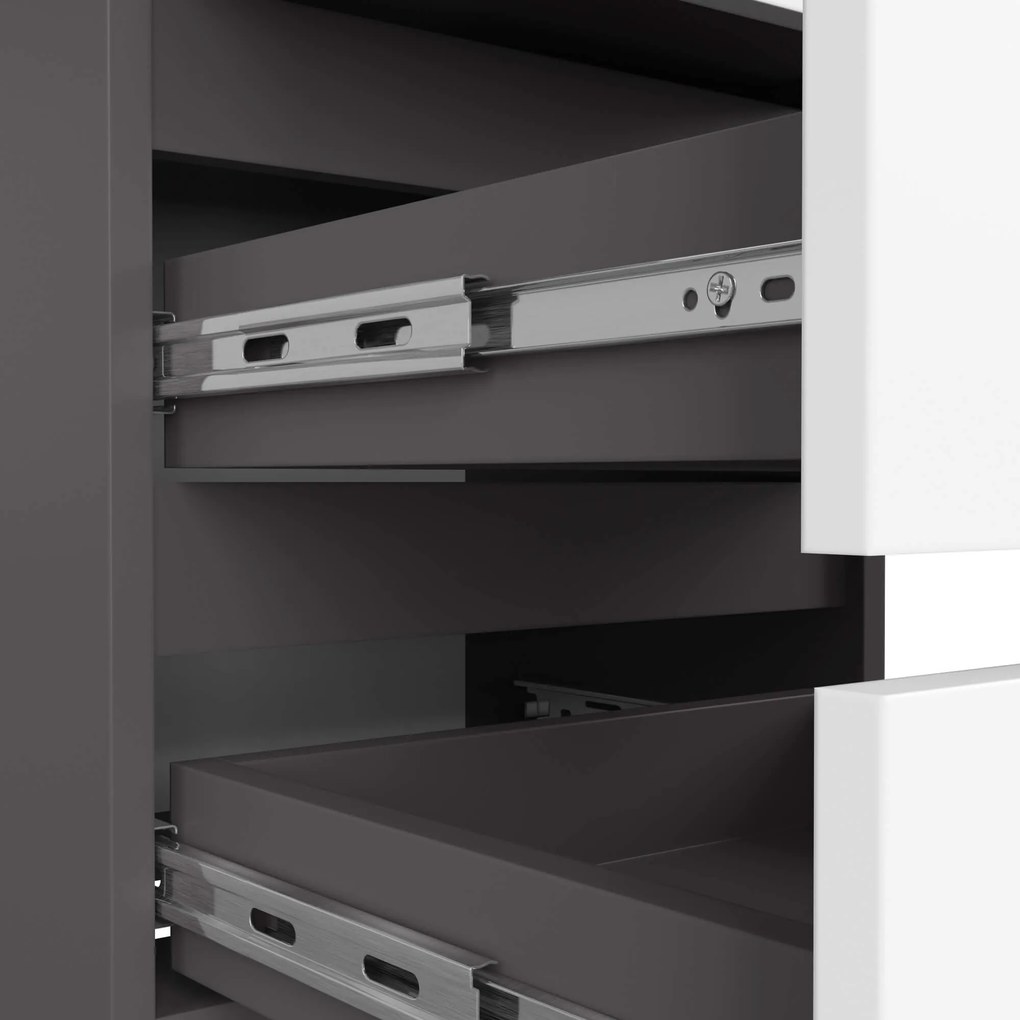 Komoda CL3 40 cm grafitovo šedá/biela