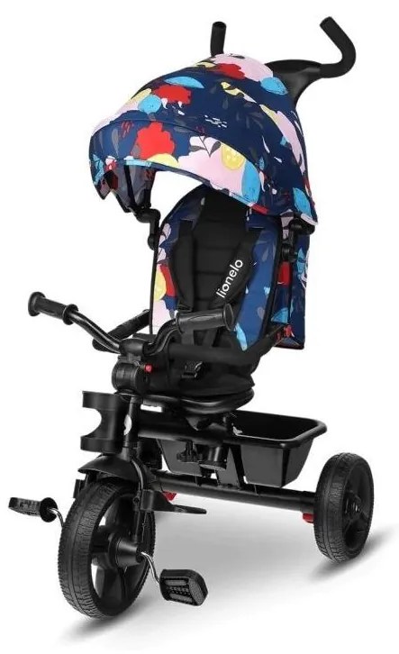 Lionelo - Detská trojkolka HAARI čierna/pestrofarebná