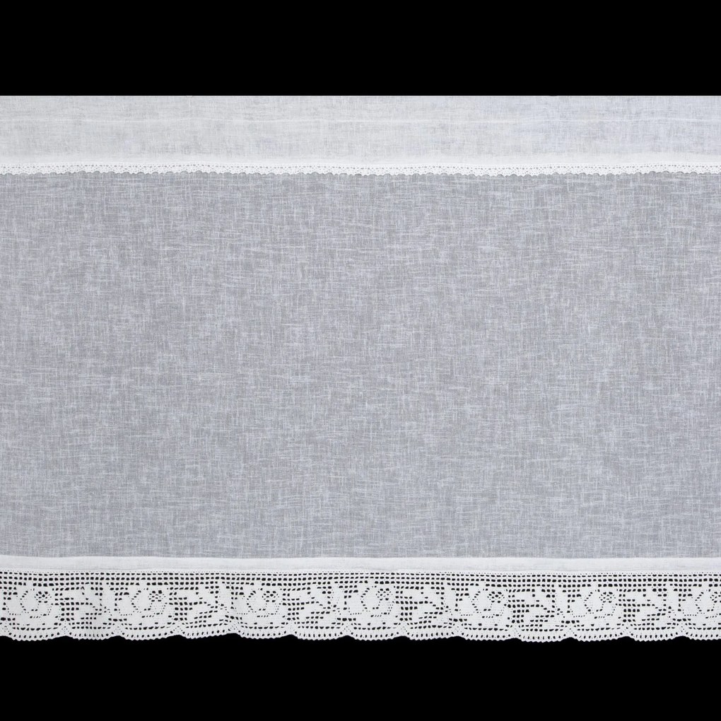 KRÁTKA ZÁCLONA NA PÁSKE LARI 150X60 CM BIELA