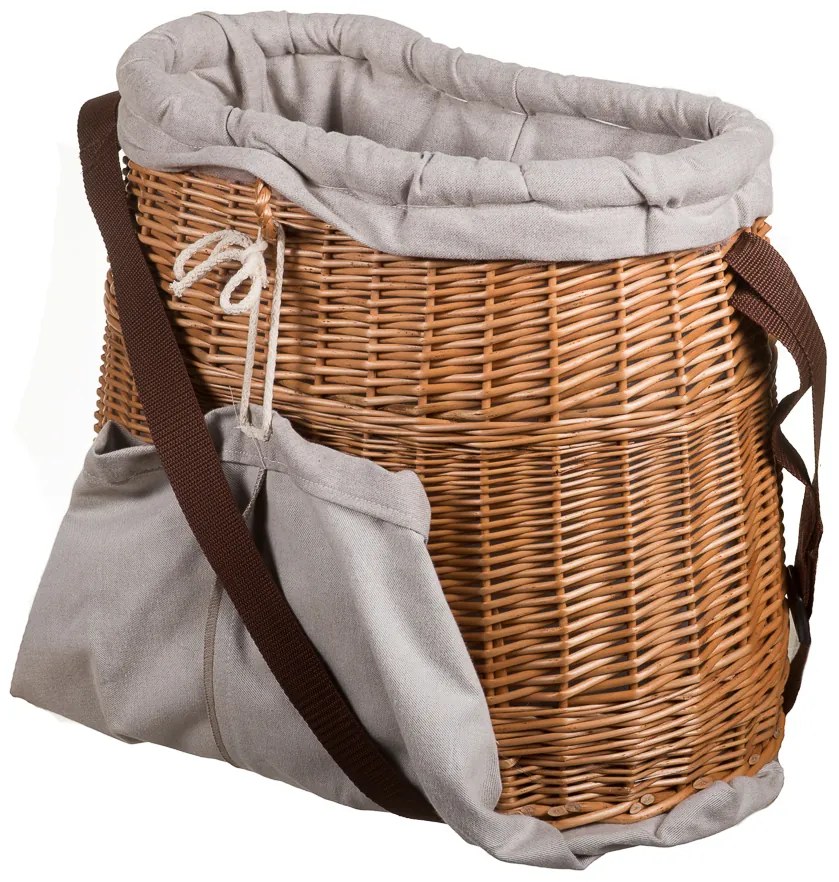 Prútený kôš na jablkáš. 45 x hl. 25 x v. 35(cm)