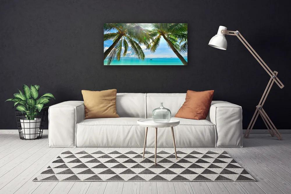 Obraz Canvas Palma strom more krajina 140x70 cm