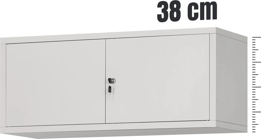 Nadstavec na skriňu, sivý, 900x380x400 mm: EWA