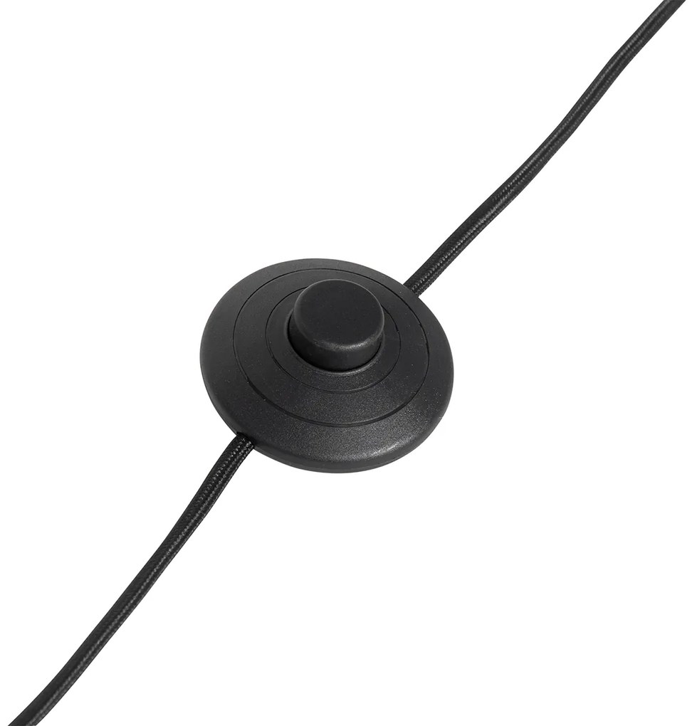 Retro stojaca lampa žltá s bronzom - Milou