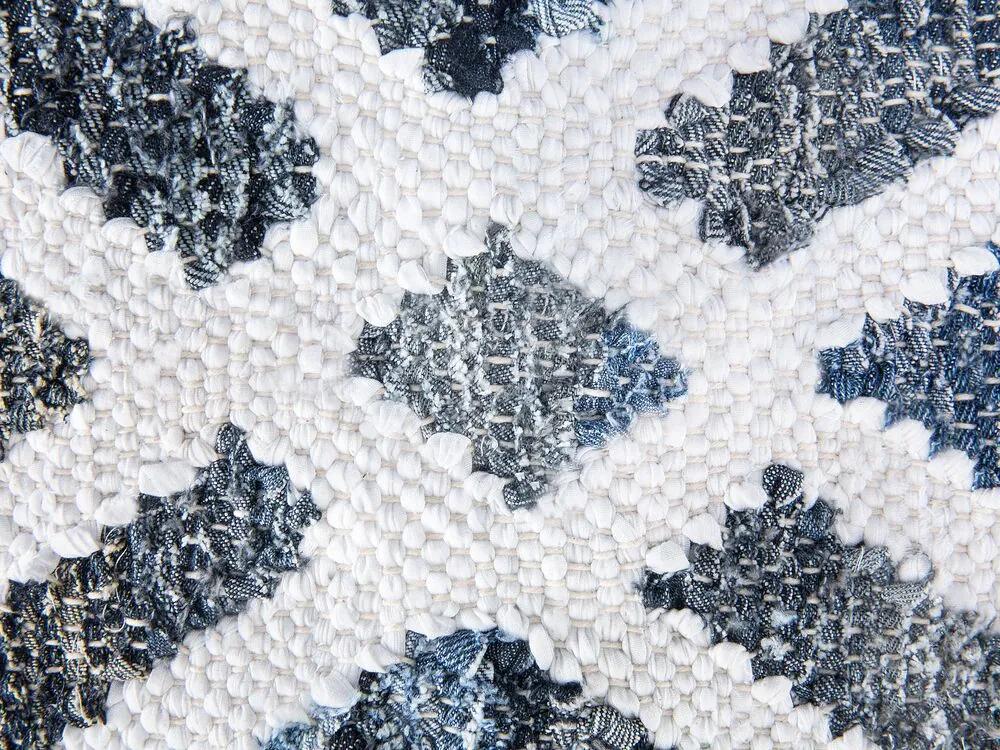 Bavlnený koberec 140 x 200 cm modrý ADIYAMAN Beliani