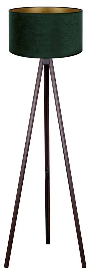 Brilagi - Stojacia lampa VELVET 1xE27/60W/230V wenge/zelená BG0417