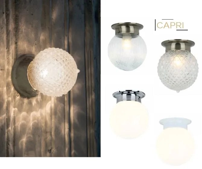 ACA DECOR Stropné svietidlo CAPRI, farba bronzová + číra