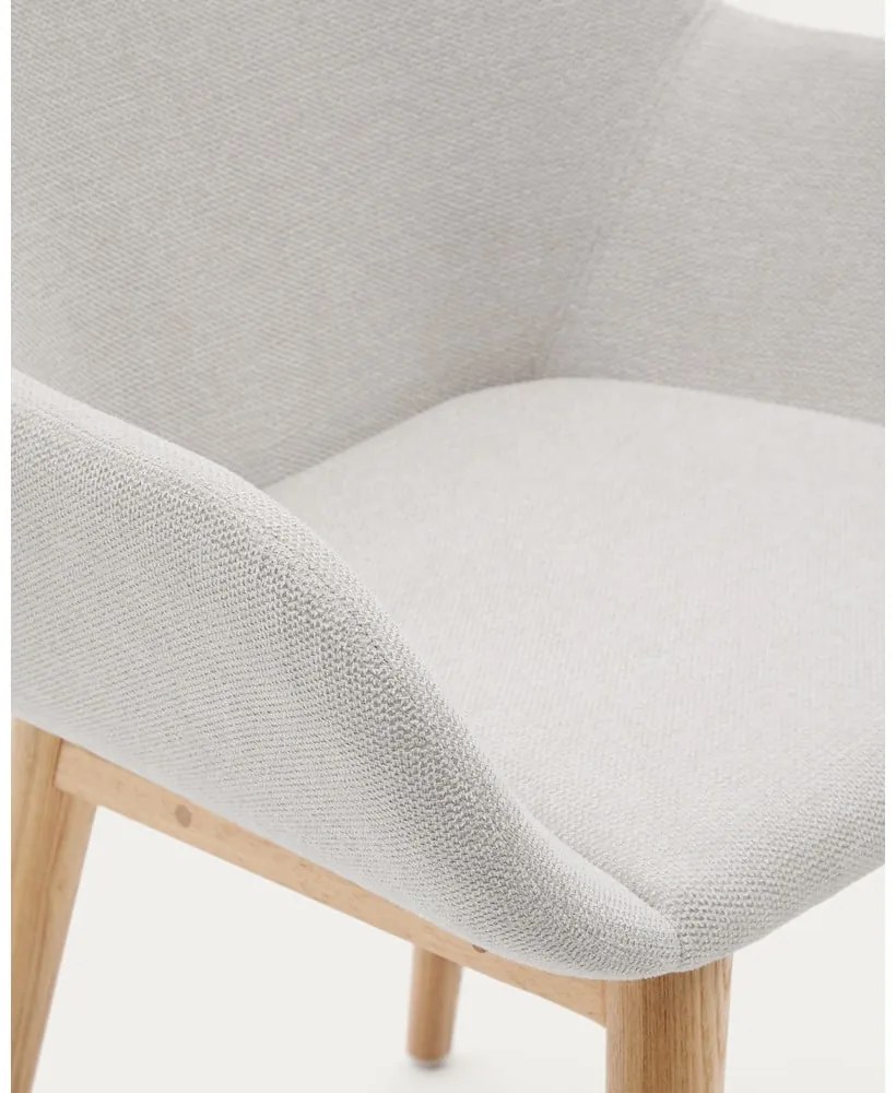 Béžové čalúnené jedálenské kreslo Konna – Kave Home