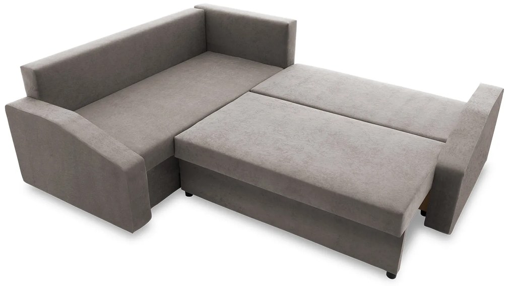 Rohová rozkladacia sedacia súprava GRANDE PLUS - color mikro Ľavá Sivá