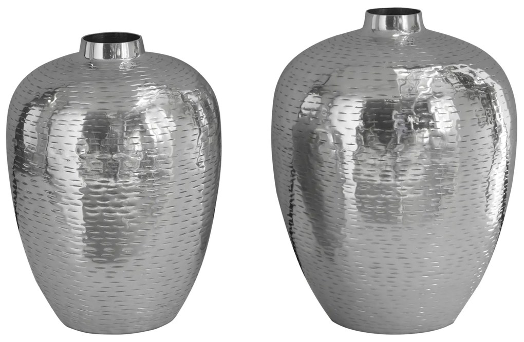 Váza Oriental 2ks 27cm a 31cm strieborné