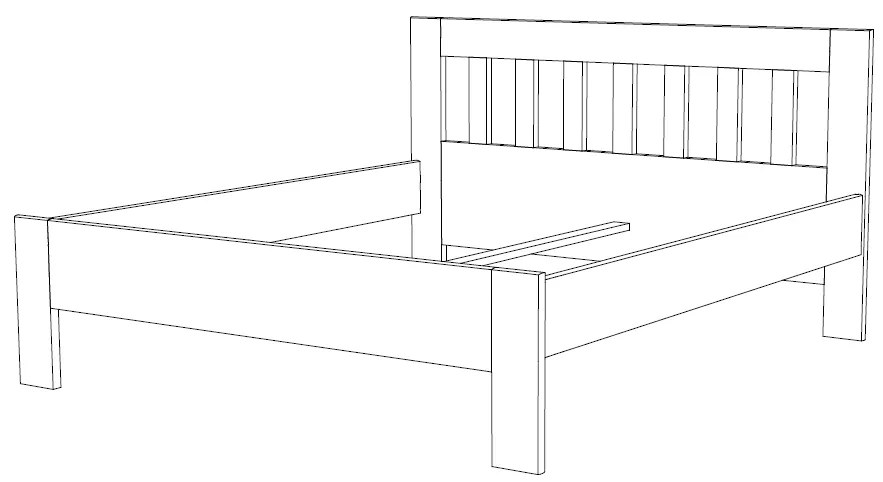 BMB ELLA DREAM - masívna dubová posteľ 90 x 200 cm, dub masív