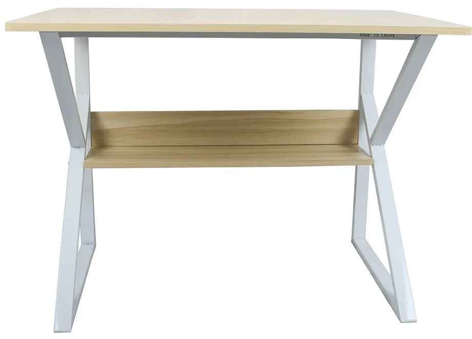 Kondela Písací stôl s policou, dub prírodný/biela, TARCAL 80