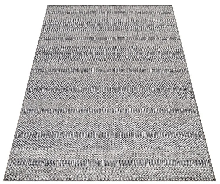 Ayyildiz, Kusový koberec Aruba 4903 grey – na von aj na doma, 80x250, šedá, chodba / predsieň