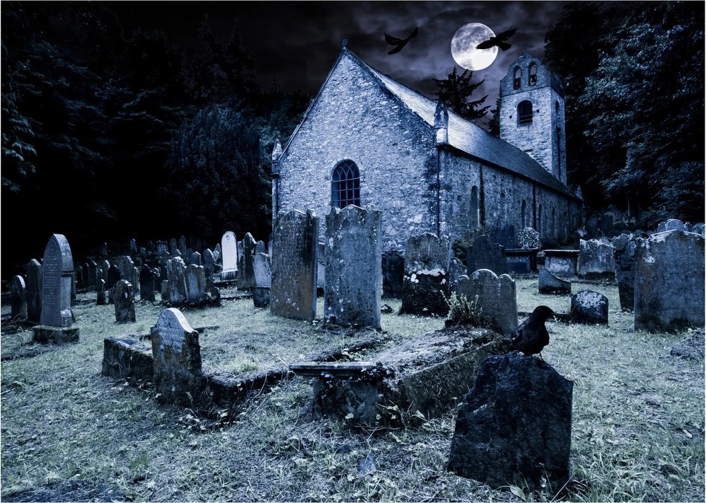 Sklenený obraz - Temná noc (70x50 cm)