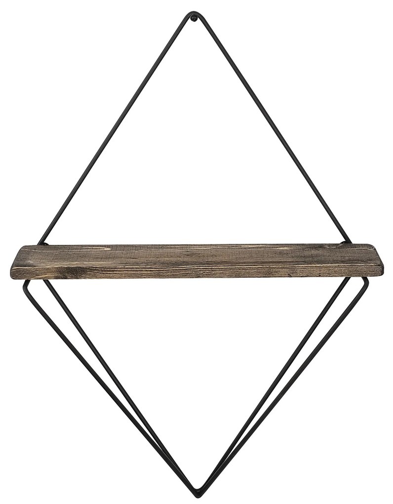 Nástenná polica PAEONIA tmavý orech