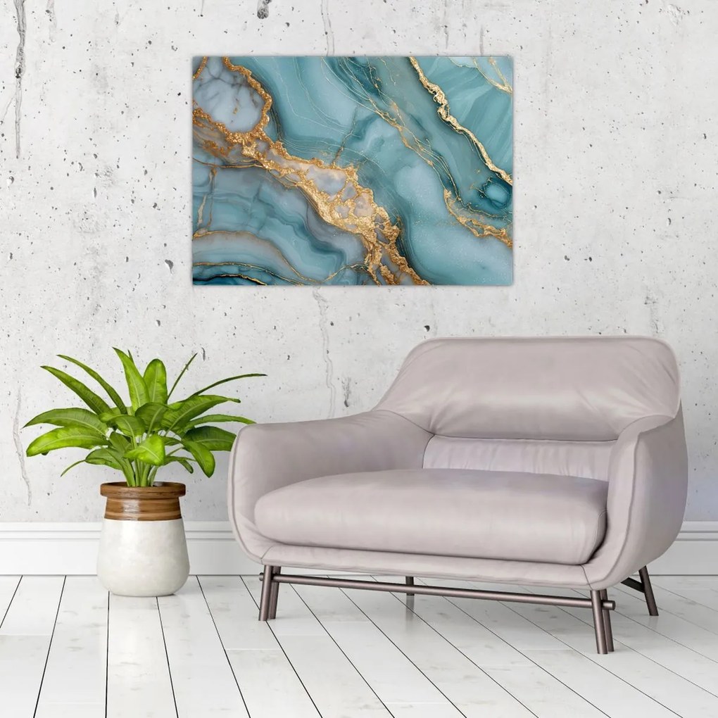 Obraz - Tyrkysový mramor (70x50 cm)