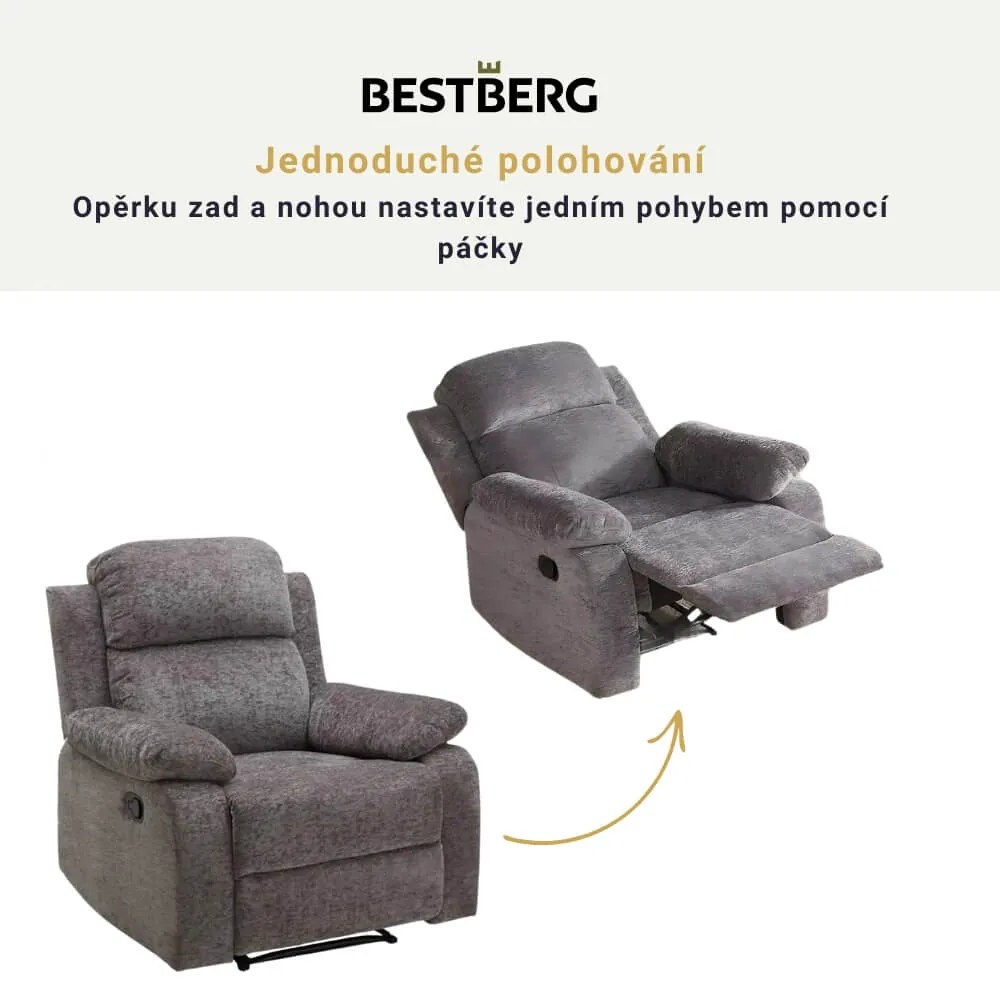 BestBerg BBMCH-1LG / polyuretán/polyester / svetlo sivá