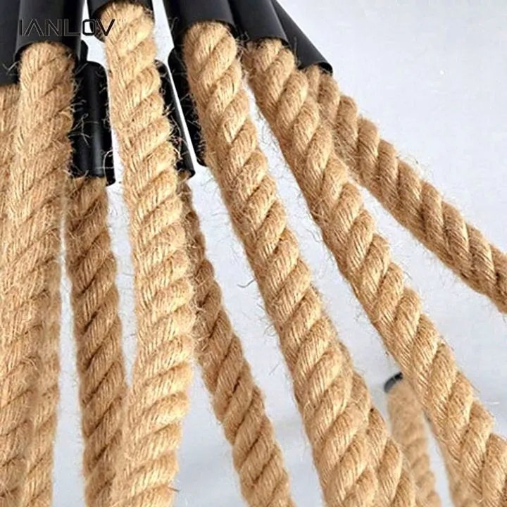 Stropné svietidlo Spider Rope I hnedé