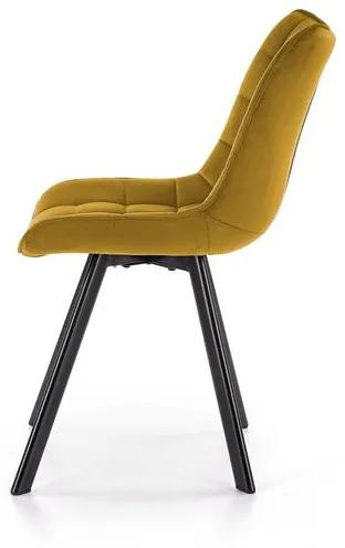 Jedálenská stolička SAM – látka, viac farieb Žltá