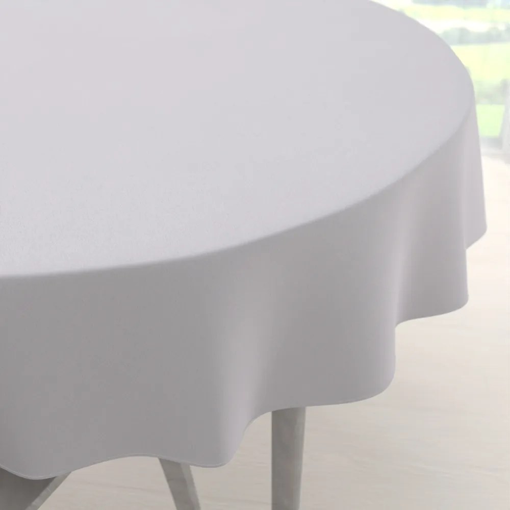 Biante Veľký dekoračný okrúhly obrus BKS-408 Studená svetlo sivá Ø 200 cm