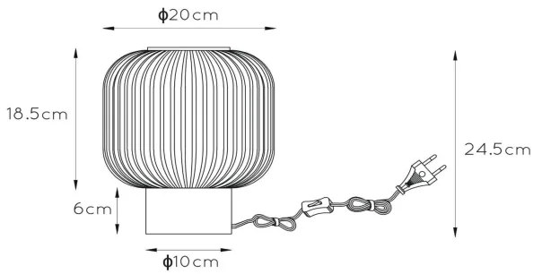 Lucide 45586/20/33 - Stolná lampa MALOTO 1xE27/40W/230V zelená/zlatá