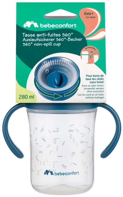 Hrnček trénovací 360 ° 280ml 6m + Blue